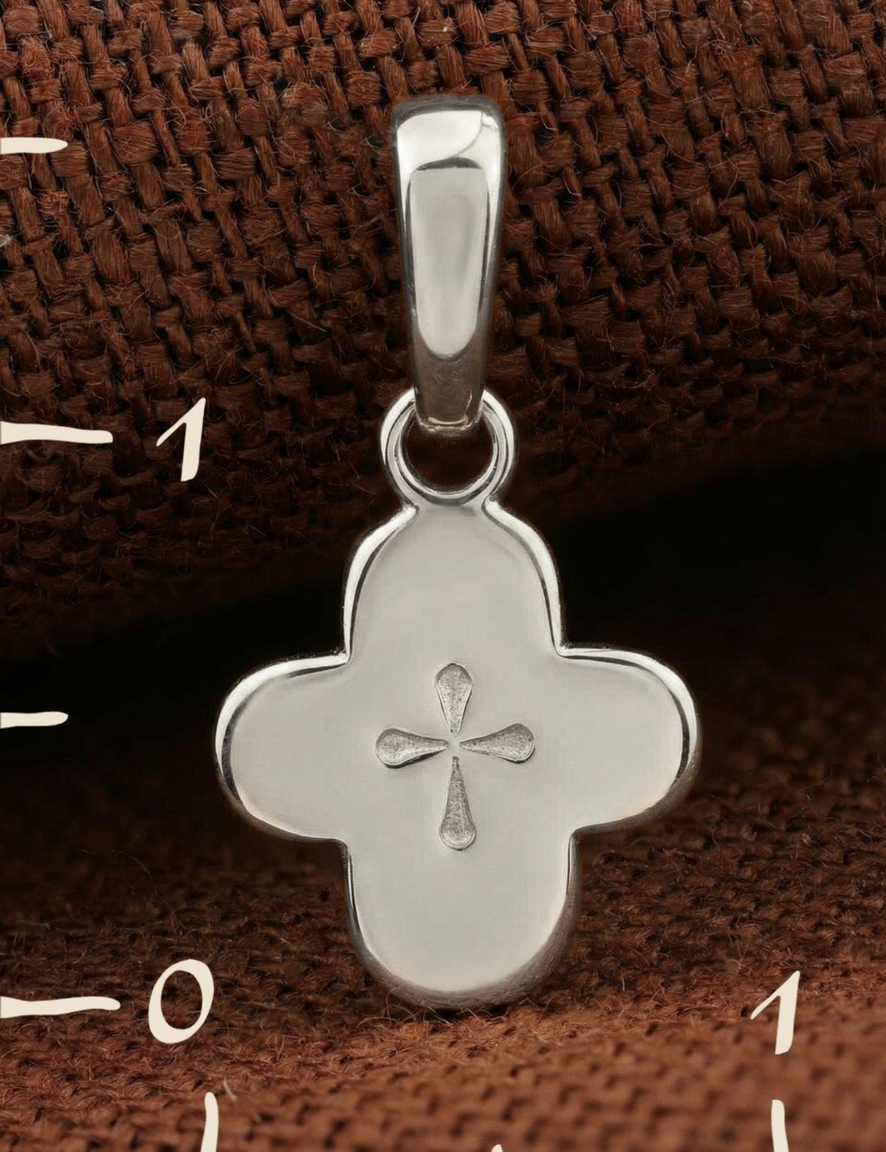 Крест из белого золота