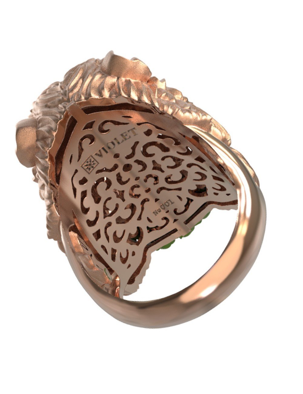 Кольцо из золота c эмалью