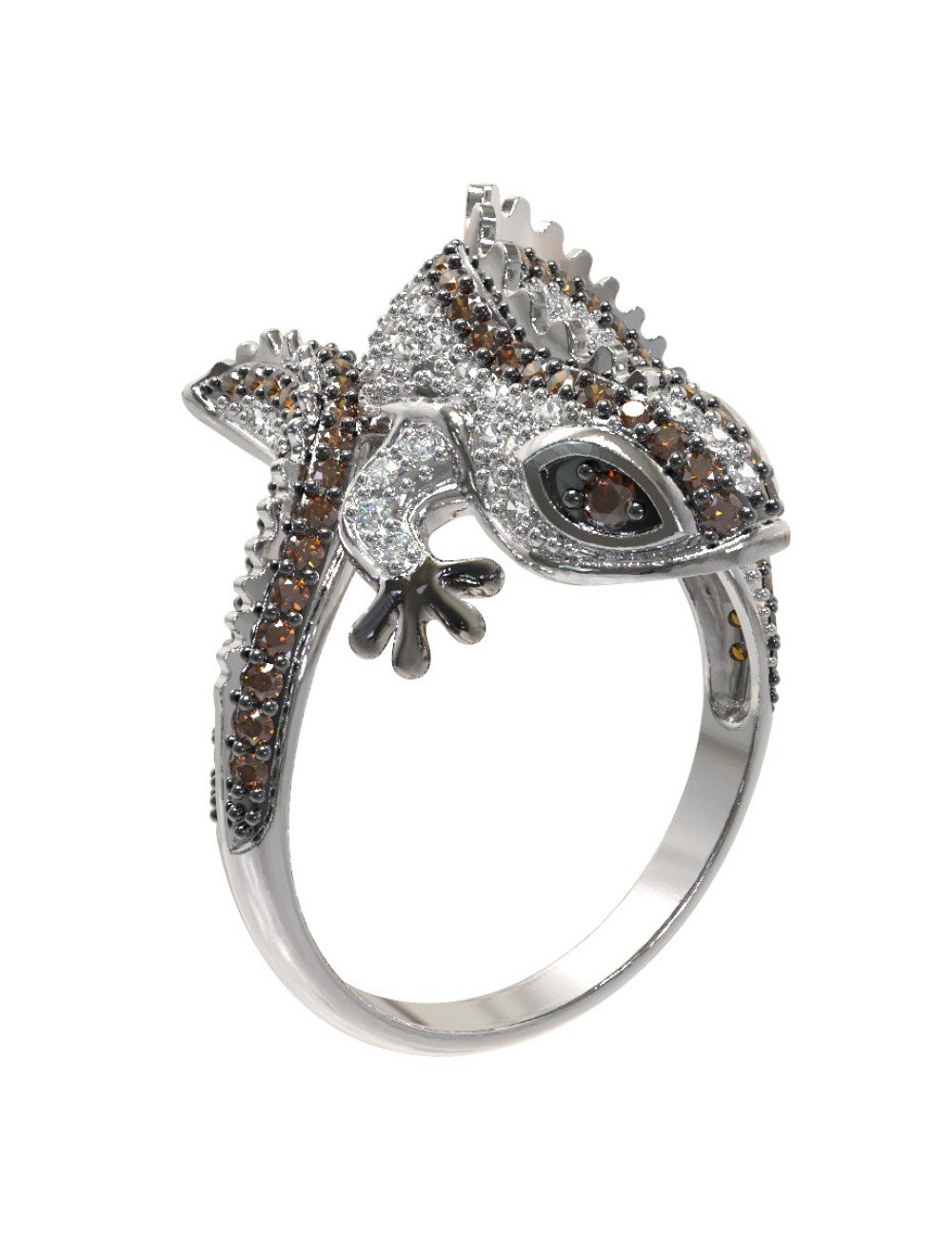 Кольцо из белого золота c фианитом