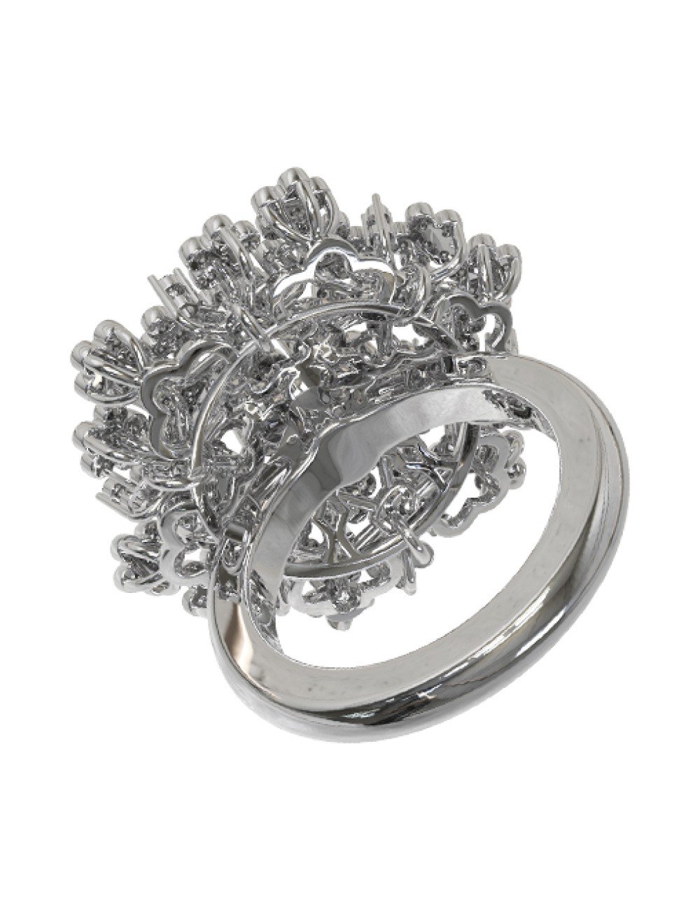 Кольцо из белого золота c бриллиантами