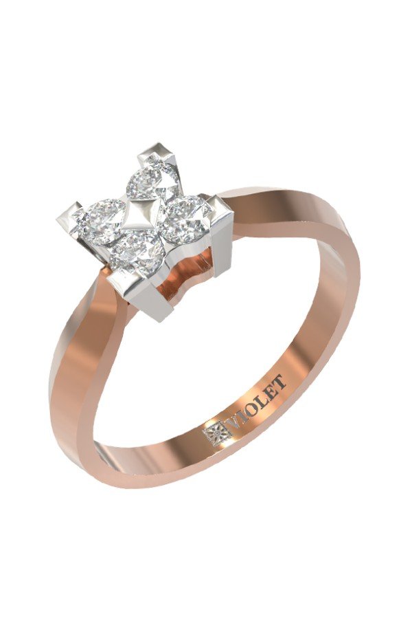 Кольцо из золота c бриллиантами