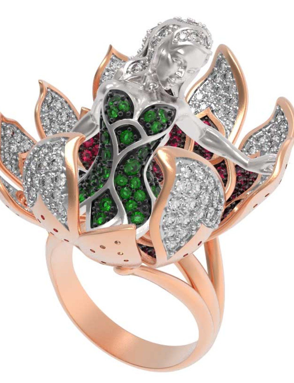 Кольцо из золота c фианитом