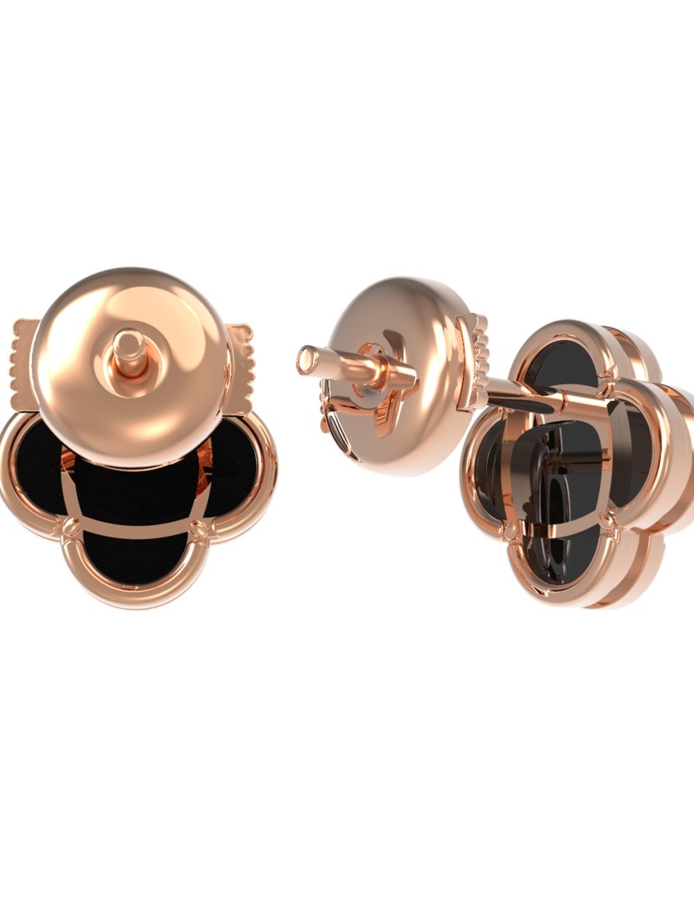 Серьги из золота c ониксом