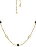 Колье из лимонного золота c ониксом