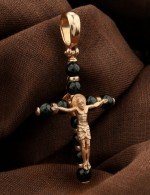 Крест из золота c ониксом