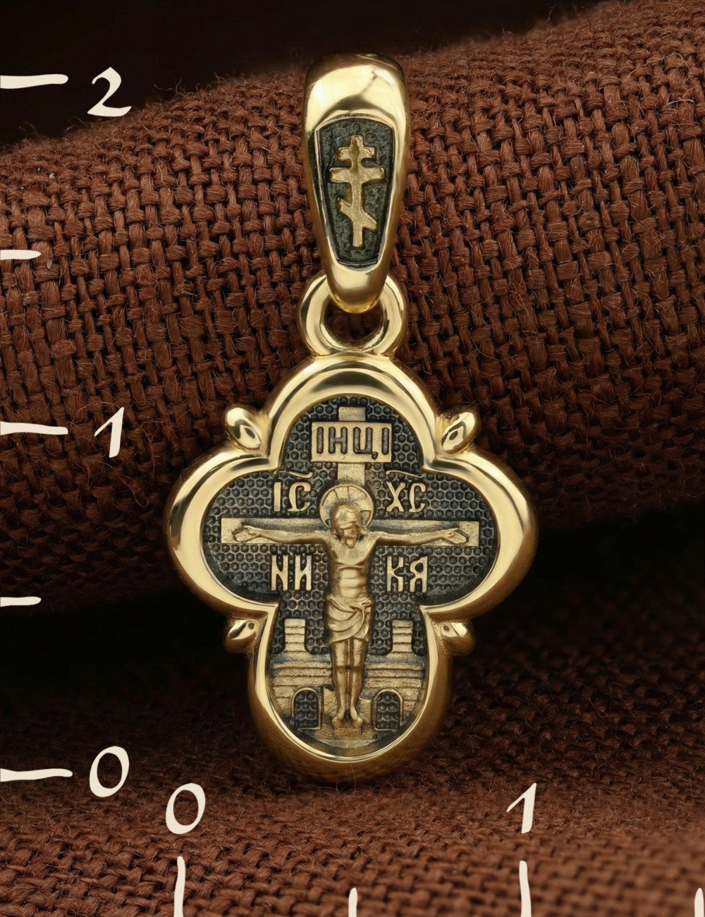 Крест из лимонного золота