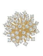 Кольцо из лимонного золота c бриллиантами