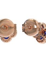 Серьги из золота c бриллиантами и сапфиром