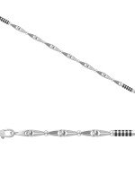 Цепь из белого золота c эмалью