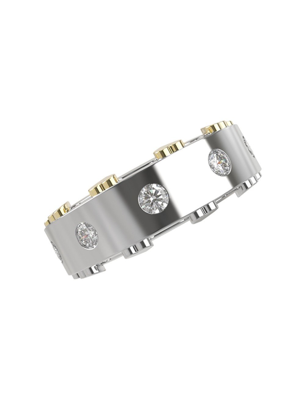 Кольцо из лимонного золота c бриллиантами и рубином