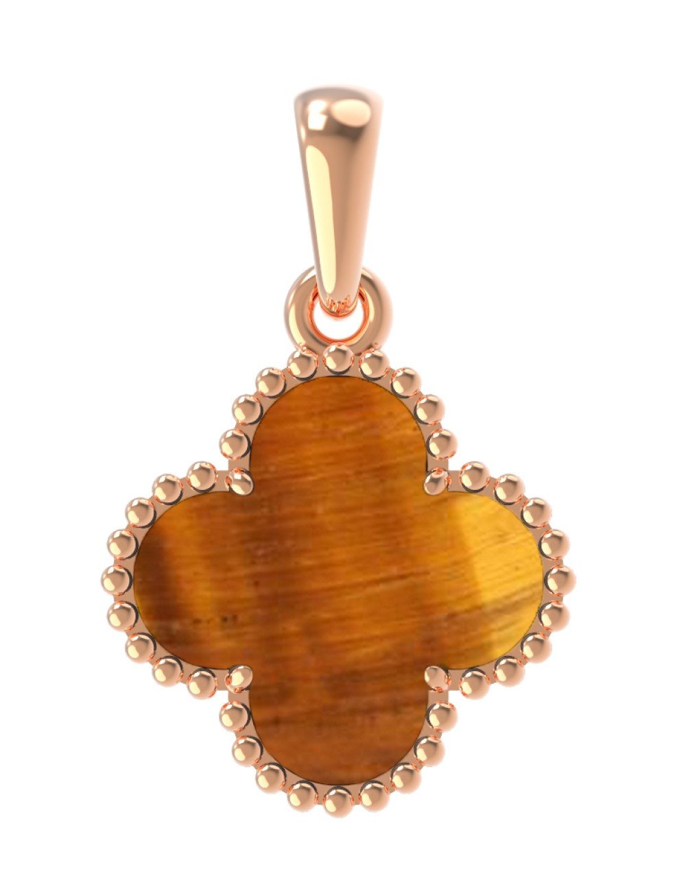 Подвеска из золота c тигровым глазом