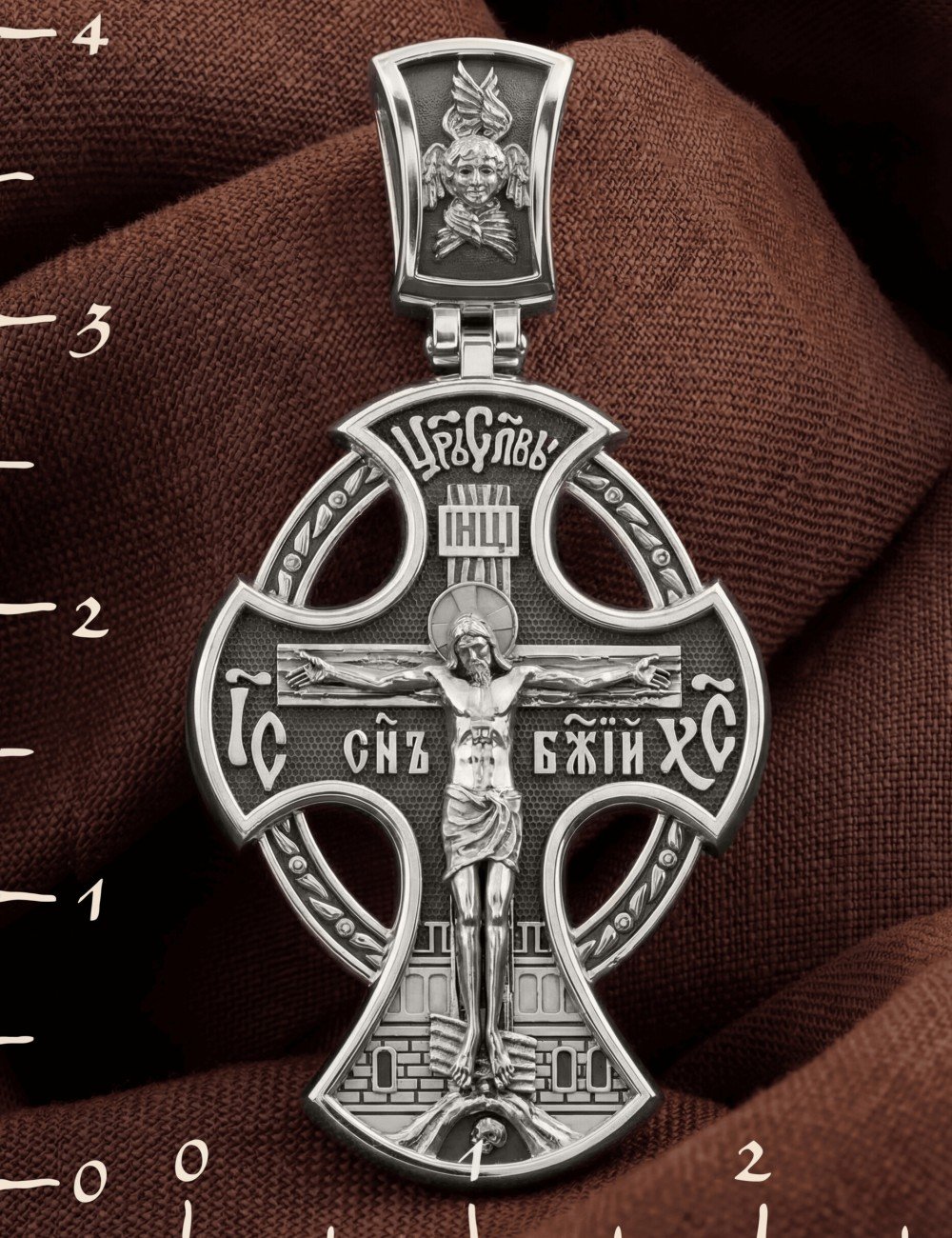 Крест из белого золота