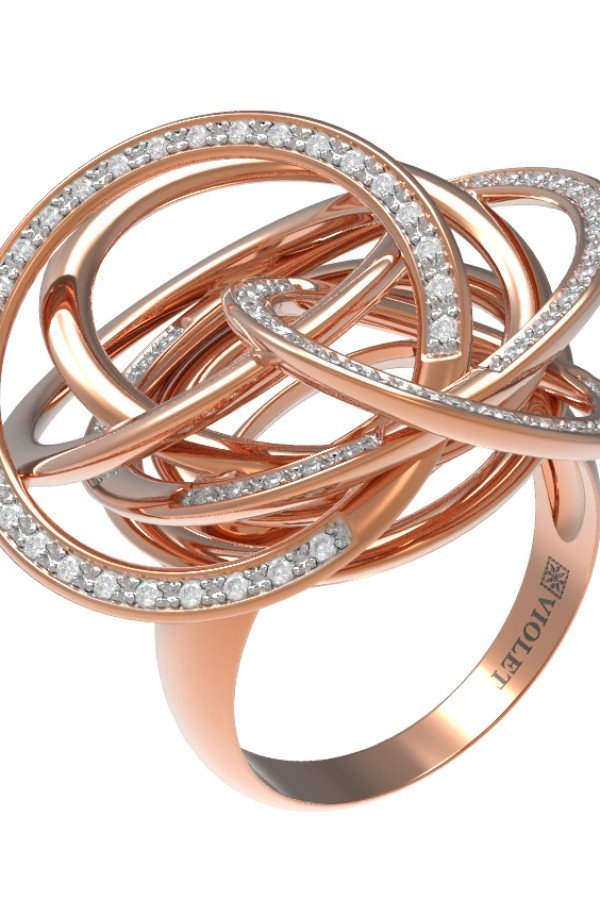 Кольцо из золота c бриллиантами