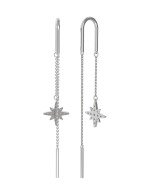 Серьги из белого золота c бриллиантами