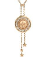 Колье из золота c ониксом и перламутром