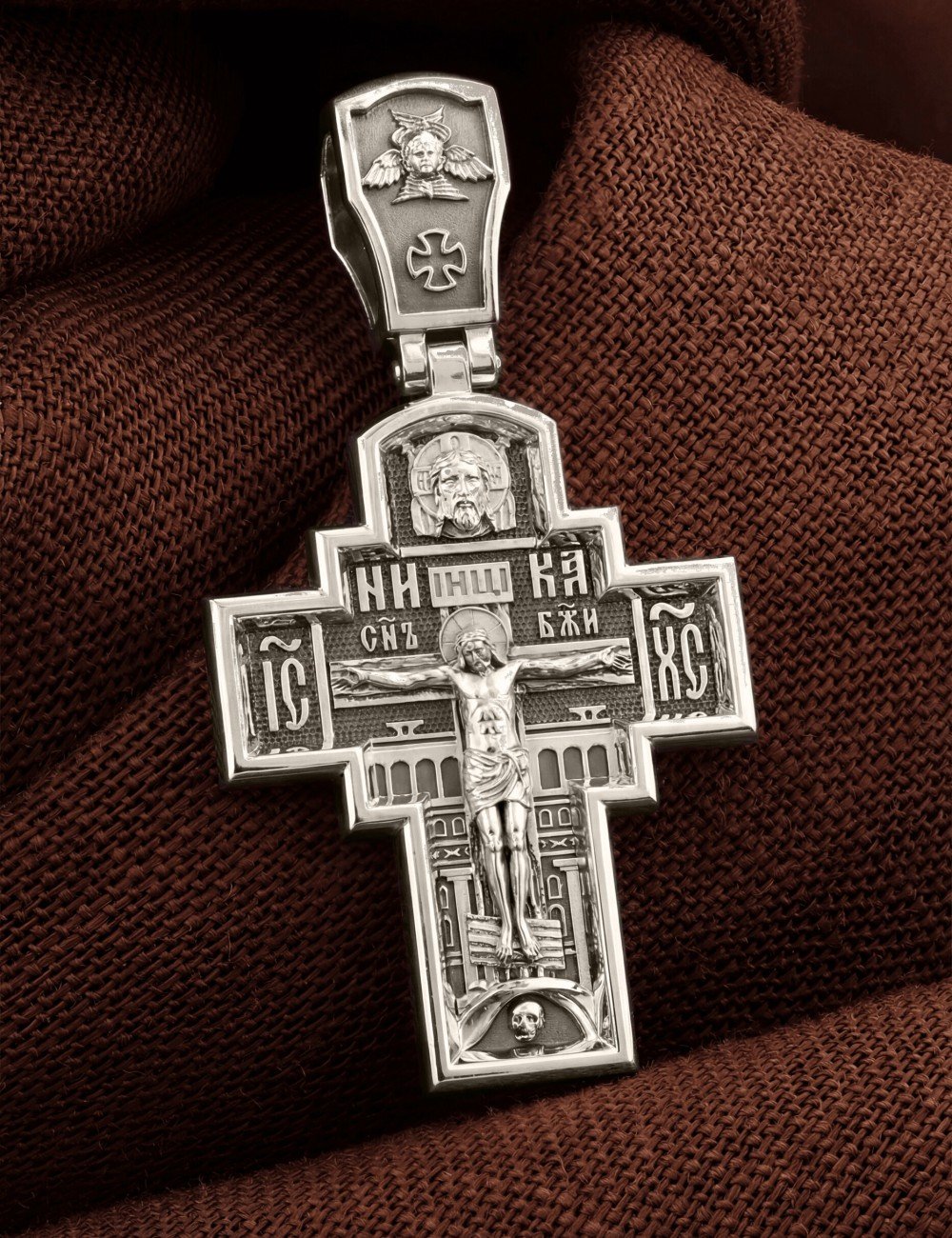 Крест из белого золота