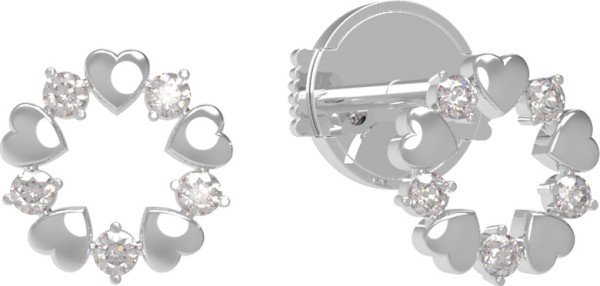 Серьги из белого золота c бриллиантами