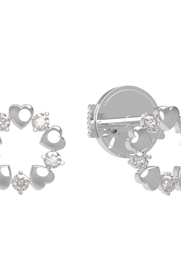 Серьги из белого золота c бриллиантами