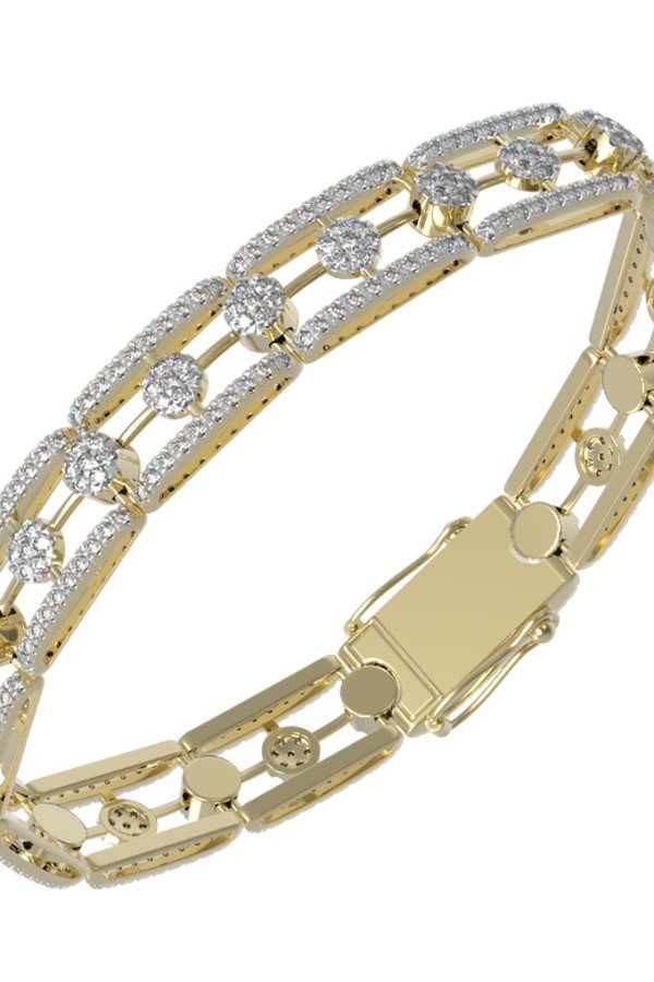 Браслет из лимонного золота c бриллиантами