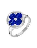 Кольцо из белого золота c лазуритом