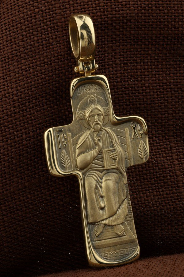 Крест из лимонного золота