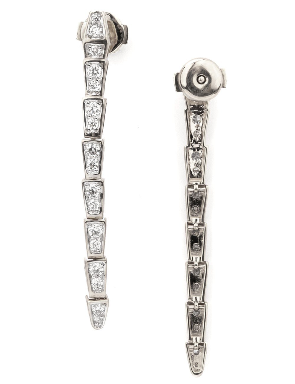 Серьги из белого золота c бриллиантами