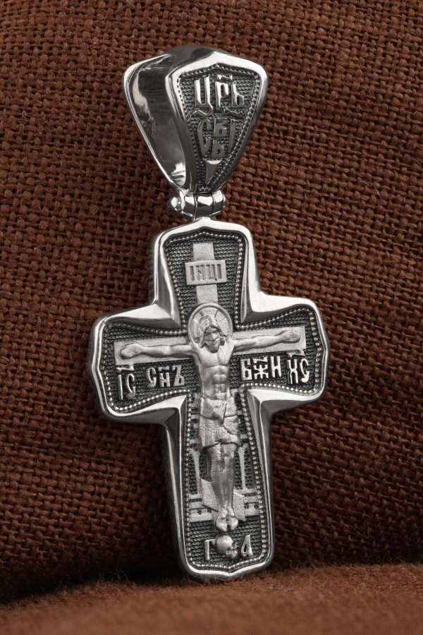 Крест из белого золота