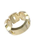 Кольцо из лимонного золота c бриллиантами