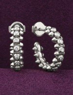 Серьги из белого золота c бриллиантами