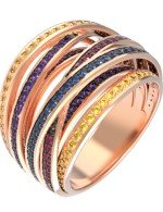 Кольцо из золота c фианитом