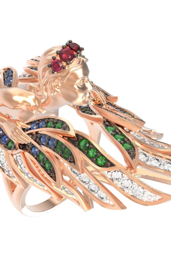 Кольцо из золота c фианитом