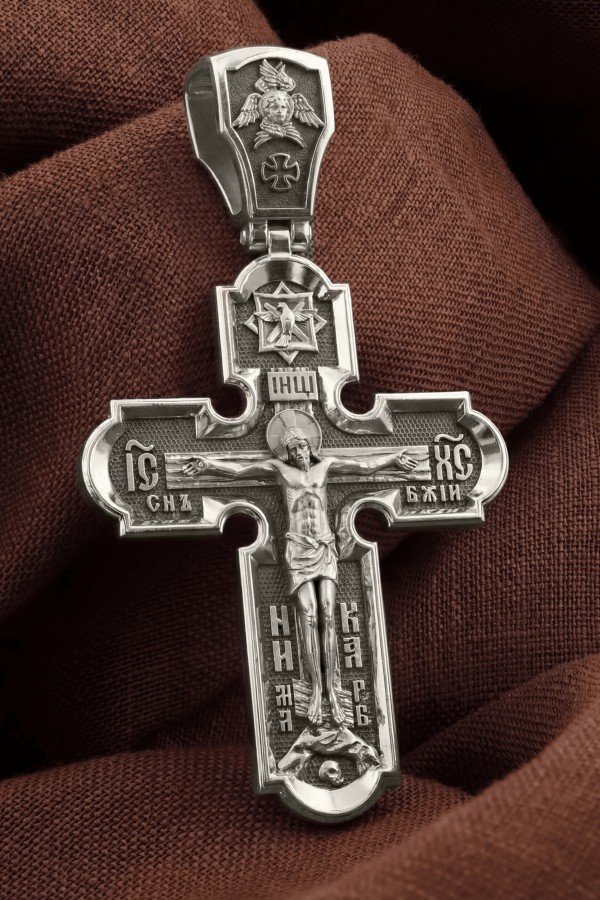 Крест из белого золота