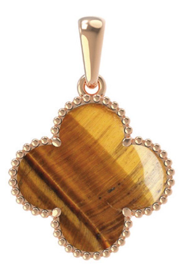 Подвеска из золота c тигровым глазом