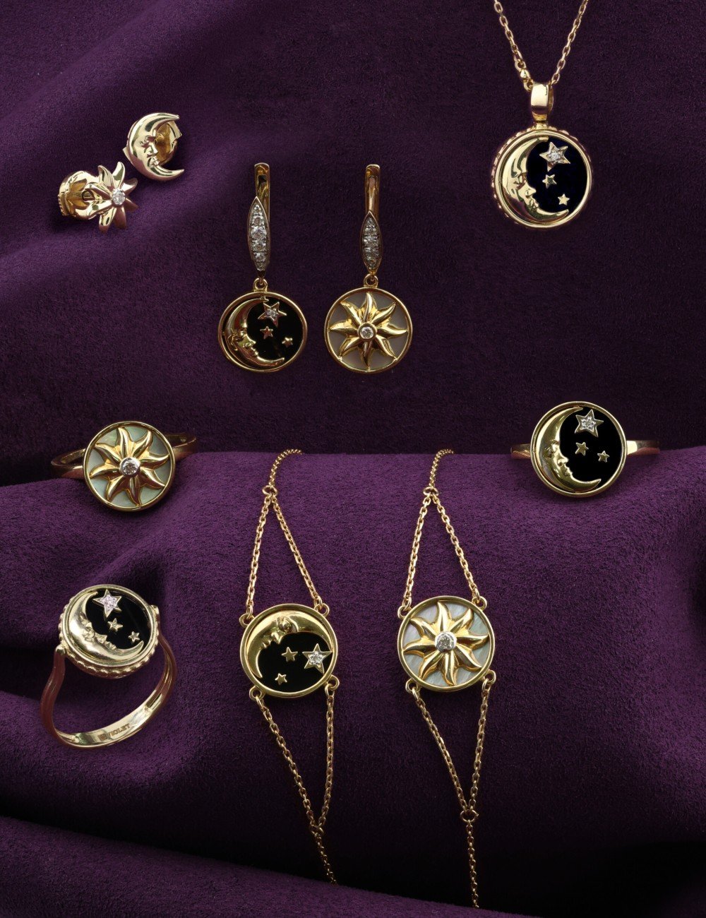 Серьги из лимонного золота c бриллиантами