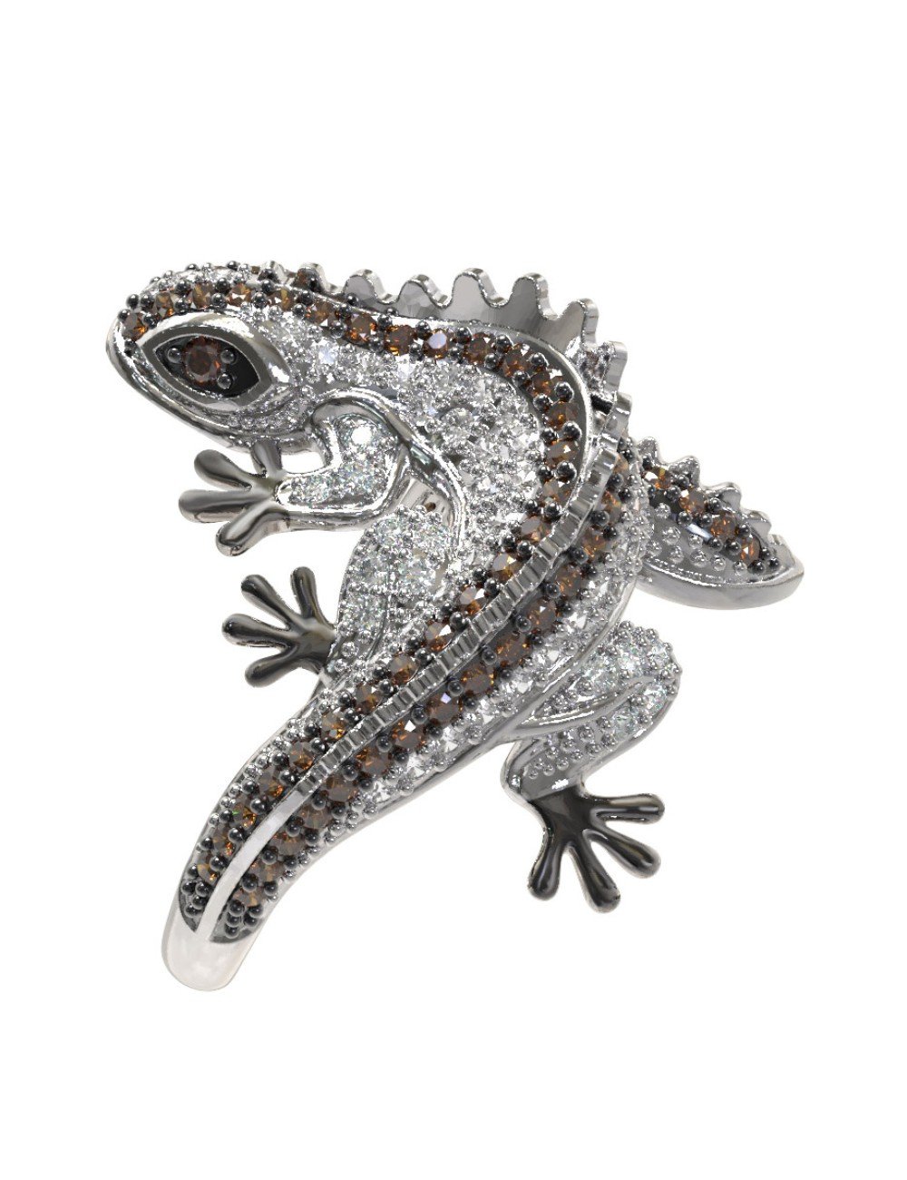 Кольцо из белого золота c фианитом