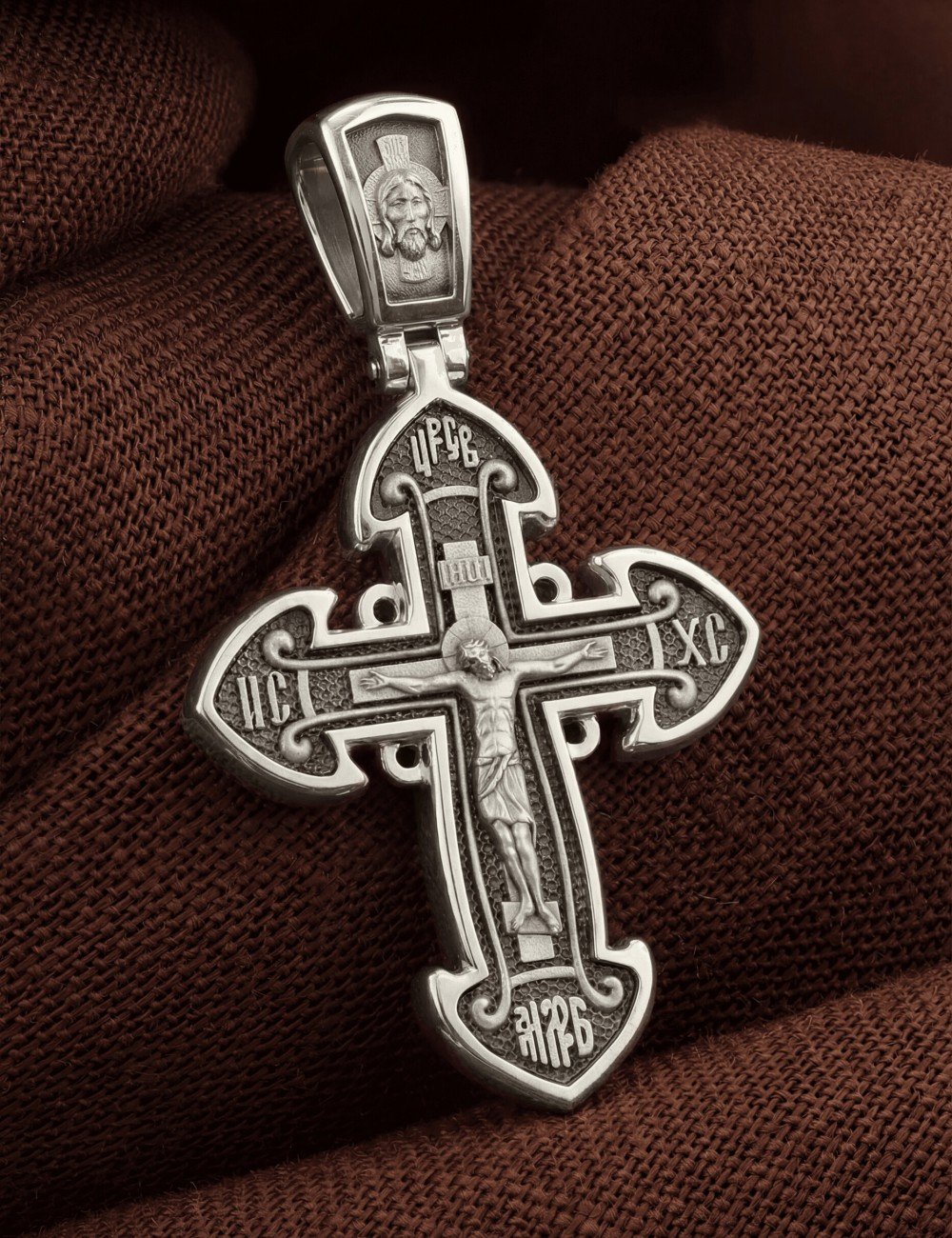 Крест из белого золота