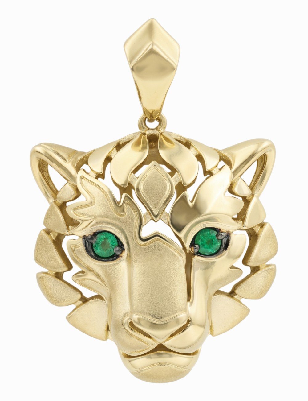 Подвеска из лимонного золота c изумрудом