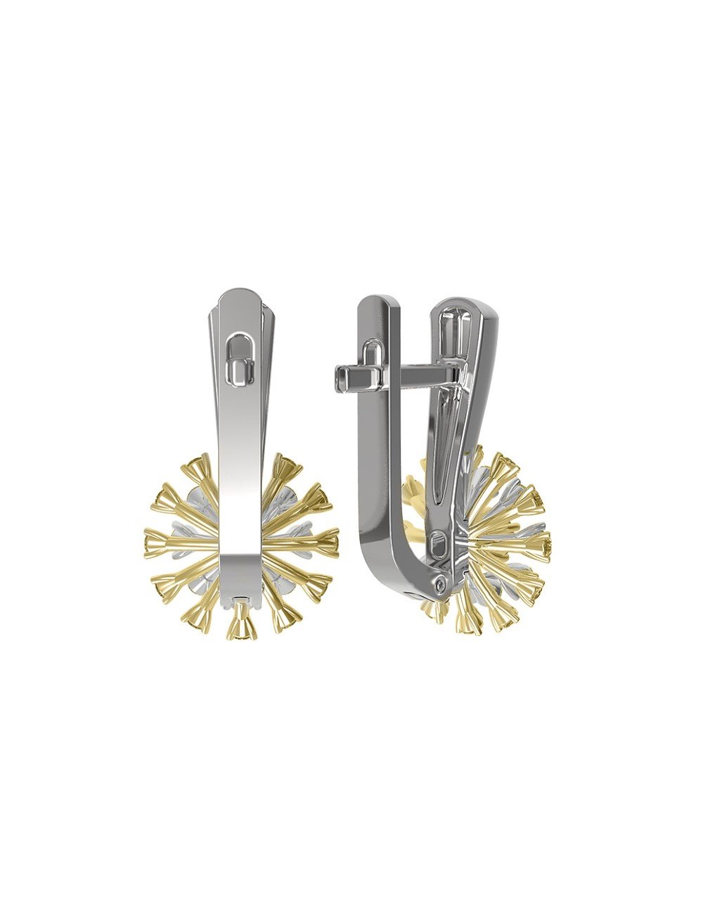 Серьги из белого золота c бриллиантами