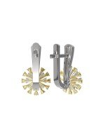 Серьги из белого золота c бриллиантами