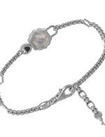 Браслет из белого золота c ониксом и перламутром