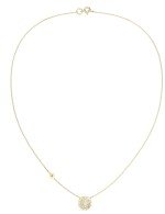 Колье из лимонного золота c бриллиантами и перламутром