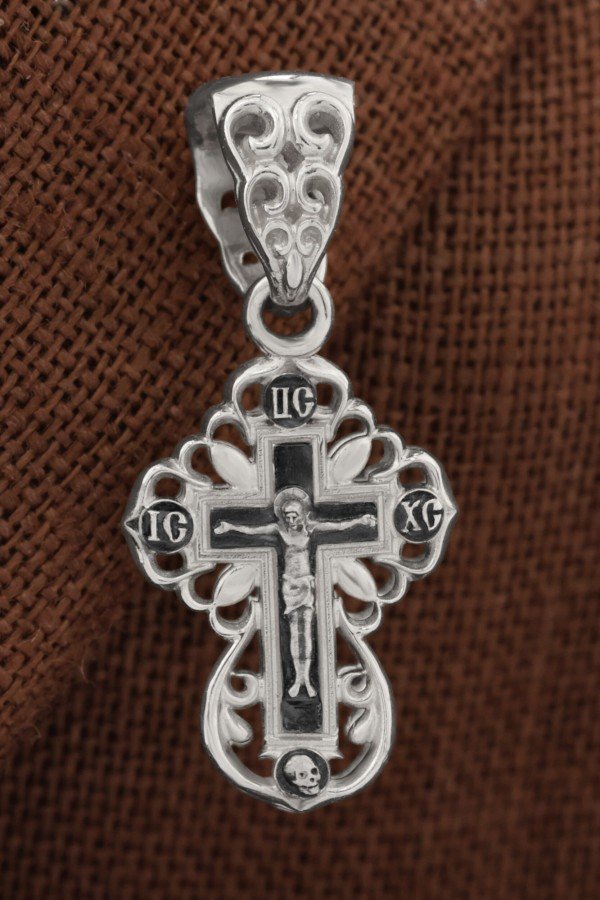 Крест из белого золота