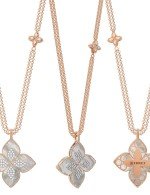 Колье из золота c бриллиантами и перламутром