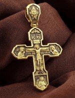 Крест из лимонного золота