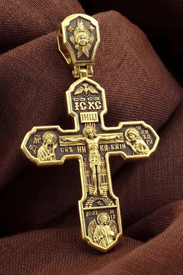 Крест из лимонного золота
