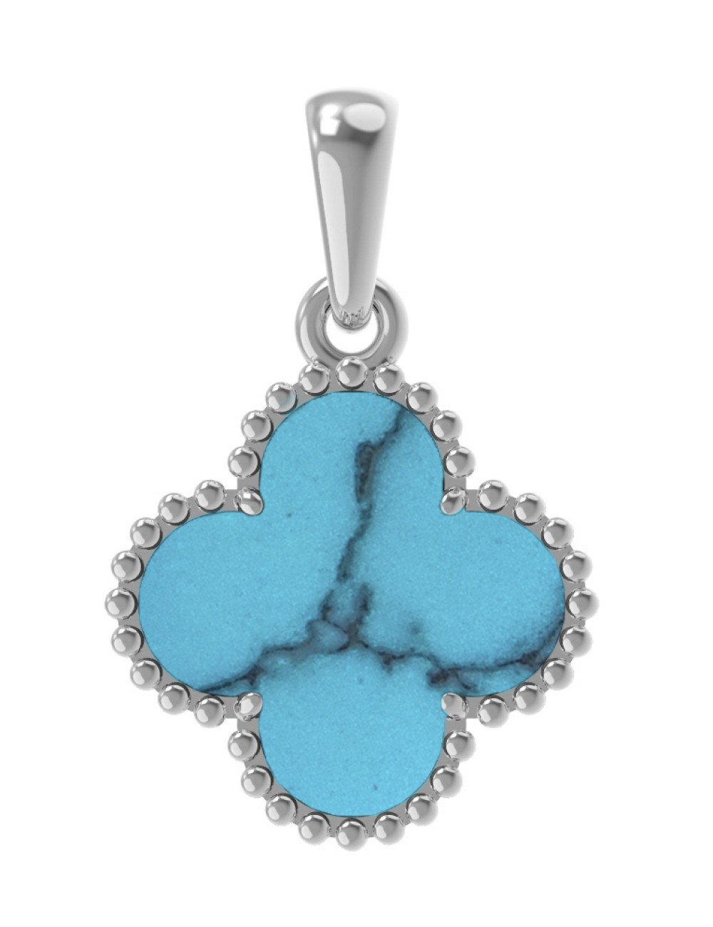 Подвеска из белого золота c бирюзой