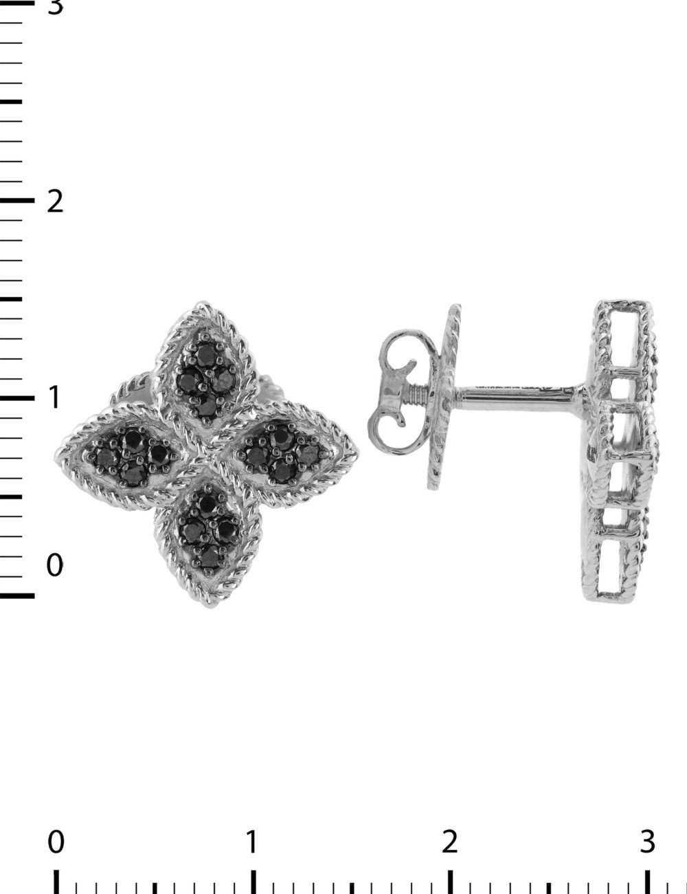 Серьги из белого золота c бриллиантами