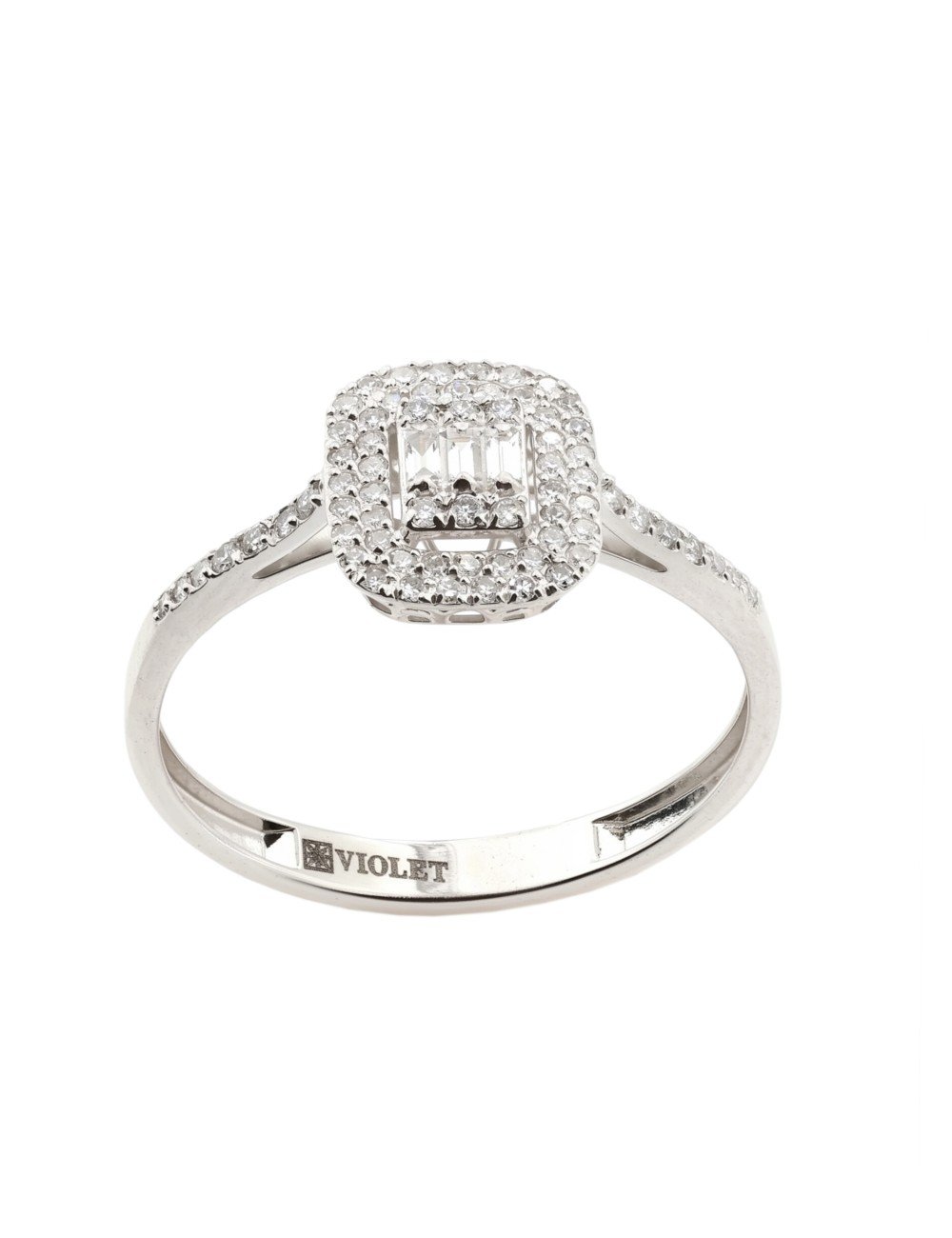 Кольцо из белого золота c бриллиантами