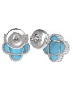 Серьги из белого золота c бирюзой