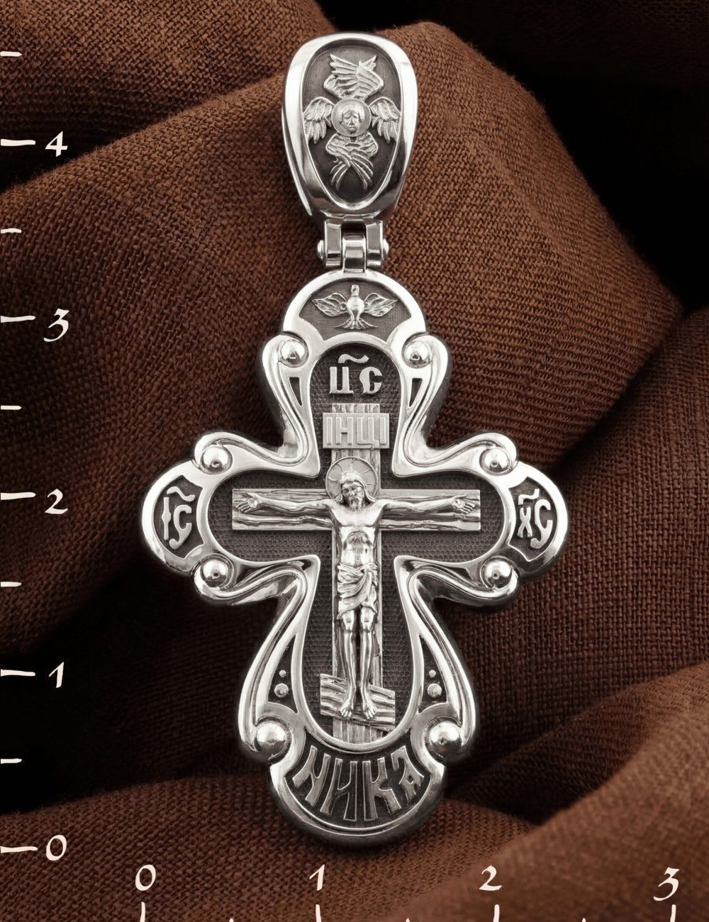 Крест из белого золота